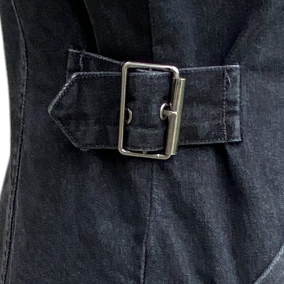 Vintage Guess Aviator Jean Jacket Black Y2K 90s Faux Fur Moto Grunge Mobwife-M - Picture 10 of 16